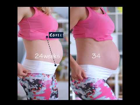 pinke Schwangerschaftsleggings mit hohem Bauchbund